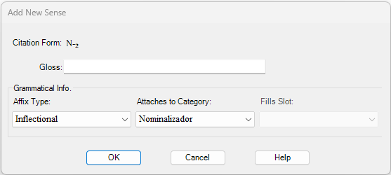 Add New Sense dialog box graphic